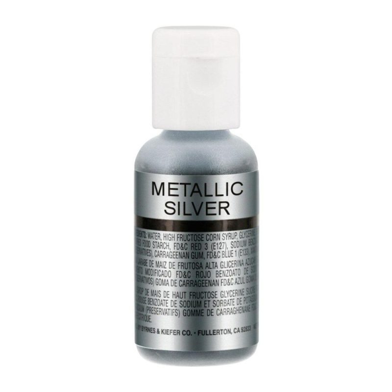 Decorating Tools |  Metallic Silver, Airbrush Cake Food Coloring, .67 oz. Baking & Kitchen Decorating Tools