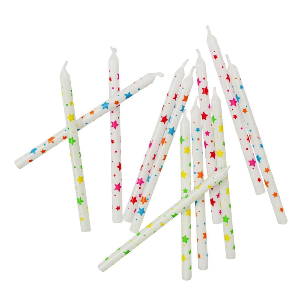 Decorations |  12 Packs: 12 ct. (144 total) Multicolored Stars Birthday Candles by Celebrate It™ Baking & Kitchen Decorations