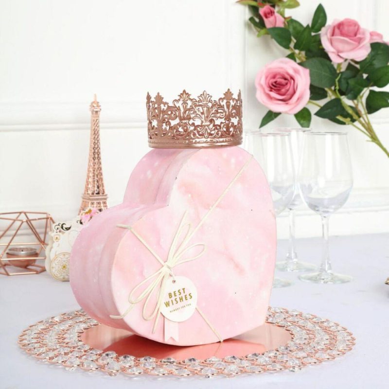 Decorations |  2″ tall Rose Gold Metal Crown CAKE TOPPER Princess Baking & Kitchen Decorations