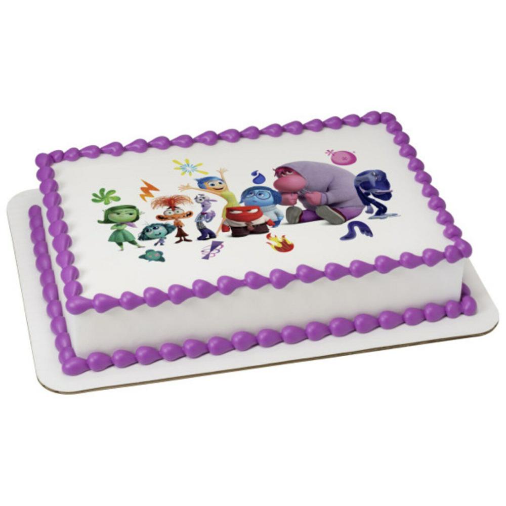 Decorations |  and Pixar’s Inside Out 2 You Belong Edible Cake Topper Image 1/4 sheet Baking & Kitchen Decorations