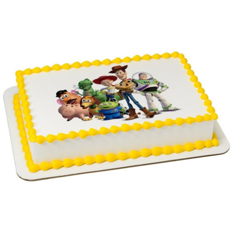 Decorations |  and Pixar’s Toy Story Edible Cake Topper Image – 1/4 Sheet Baking & Kitchen Decorations