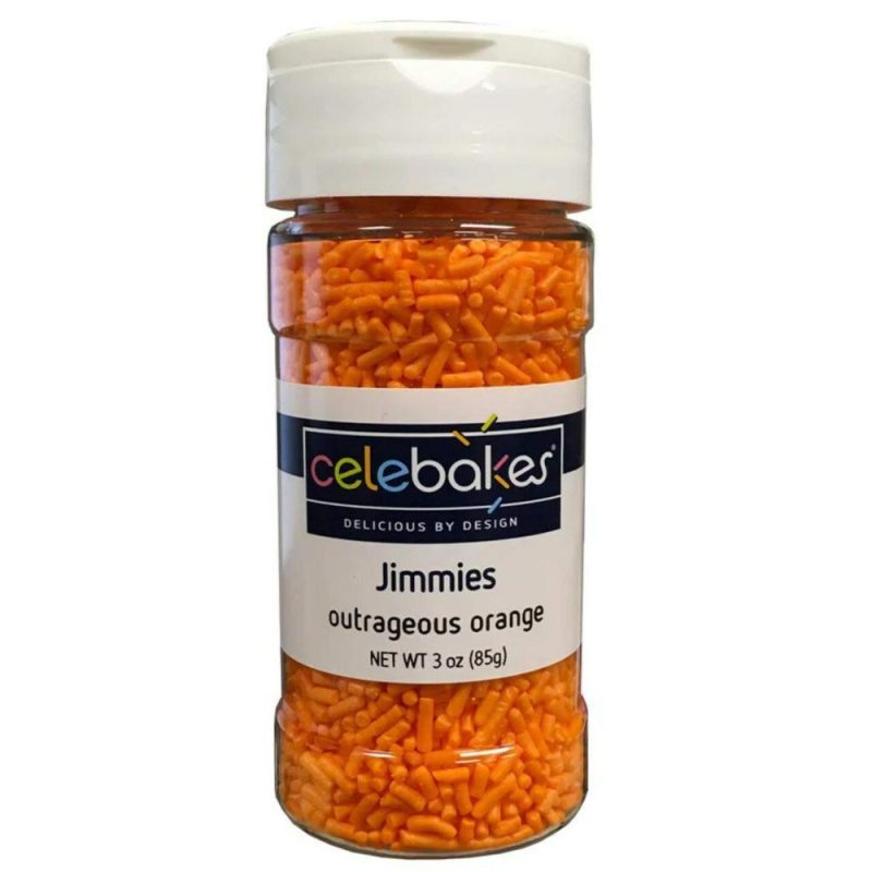 Decorations |  Celebakes By CK Products Outrageous Orange Jimmies, 3 oz. Baking & Kitchen Decorations