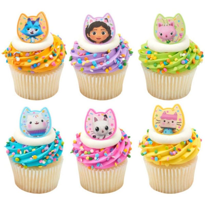 Decorations |  Gabby’s Dollhouse Magical Cupcake Rings, 12ct Baking & Kitchen Decorations