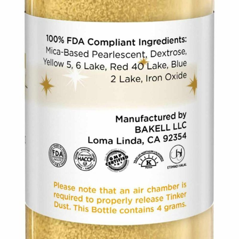 Decorations |  Gold Edible Glitter Spray – Edible Powder Dust Spray Glitter for Food, Drinks, Strawberries, Muffins, Cake Decorating. FDA Compliant (4 Gram Pump) Baking & Kitchen Decorations