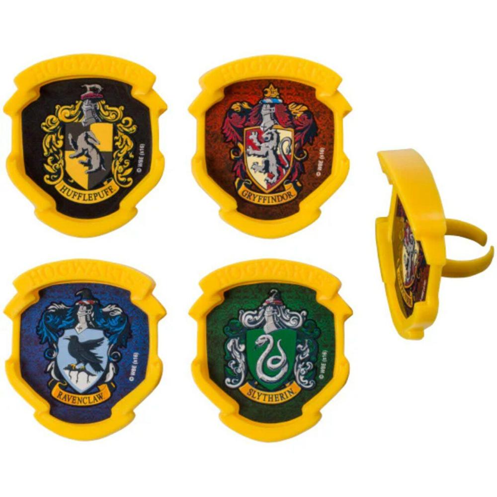 Decorations |  HARRY POTTER HOGWARTS Houses Cupcake Cake Decorating Rings 12 set Baking & Kitchen Decorations