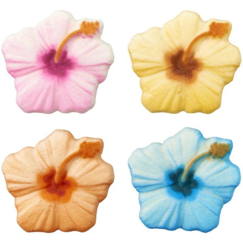 Decorations |  Hibiscus Assortment Dec-Ons® Decorations 12ct Baking & Kitchen Decorations