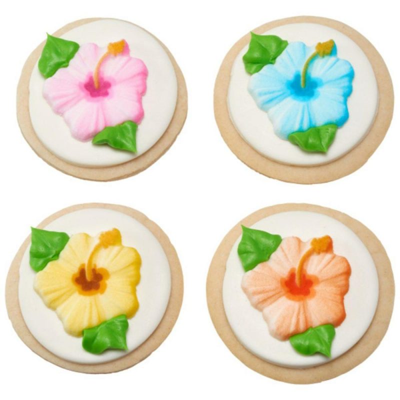 Decorations |  Hibiscus Assortment Dec-Ons® Decorations 12ct Baking & Kitchen Decorations