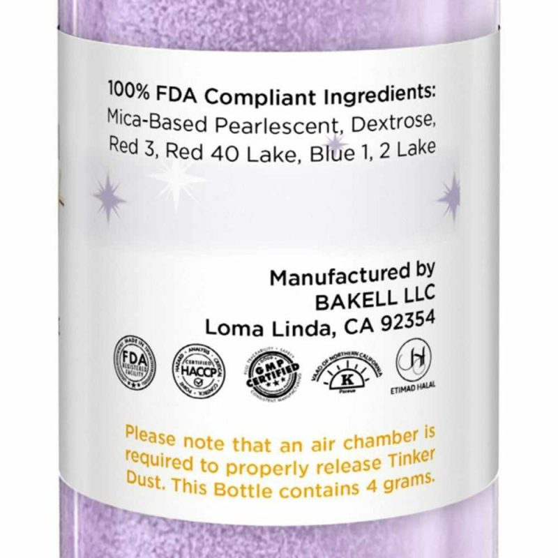 Decorations |  Lilac Purple Edible Glitter Spray – Edible Powder Dust Spray Glitter for Food, Drinks, Strawberries, Muffins, Cake Decorating. FDA Compliant (4 Gram Pump) Baking & Kitchen Decorations