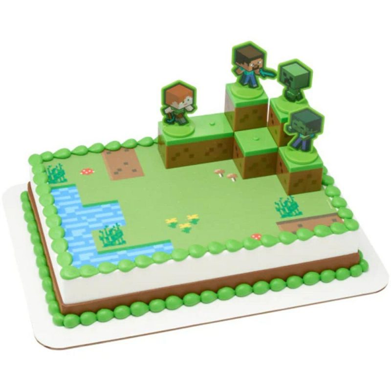 Decorations |  MINECRAFT Mobs Beware! Set Cake Decorating Kit Topper Baking & Kitchen Decorations