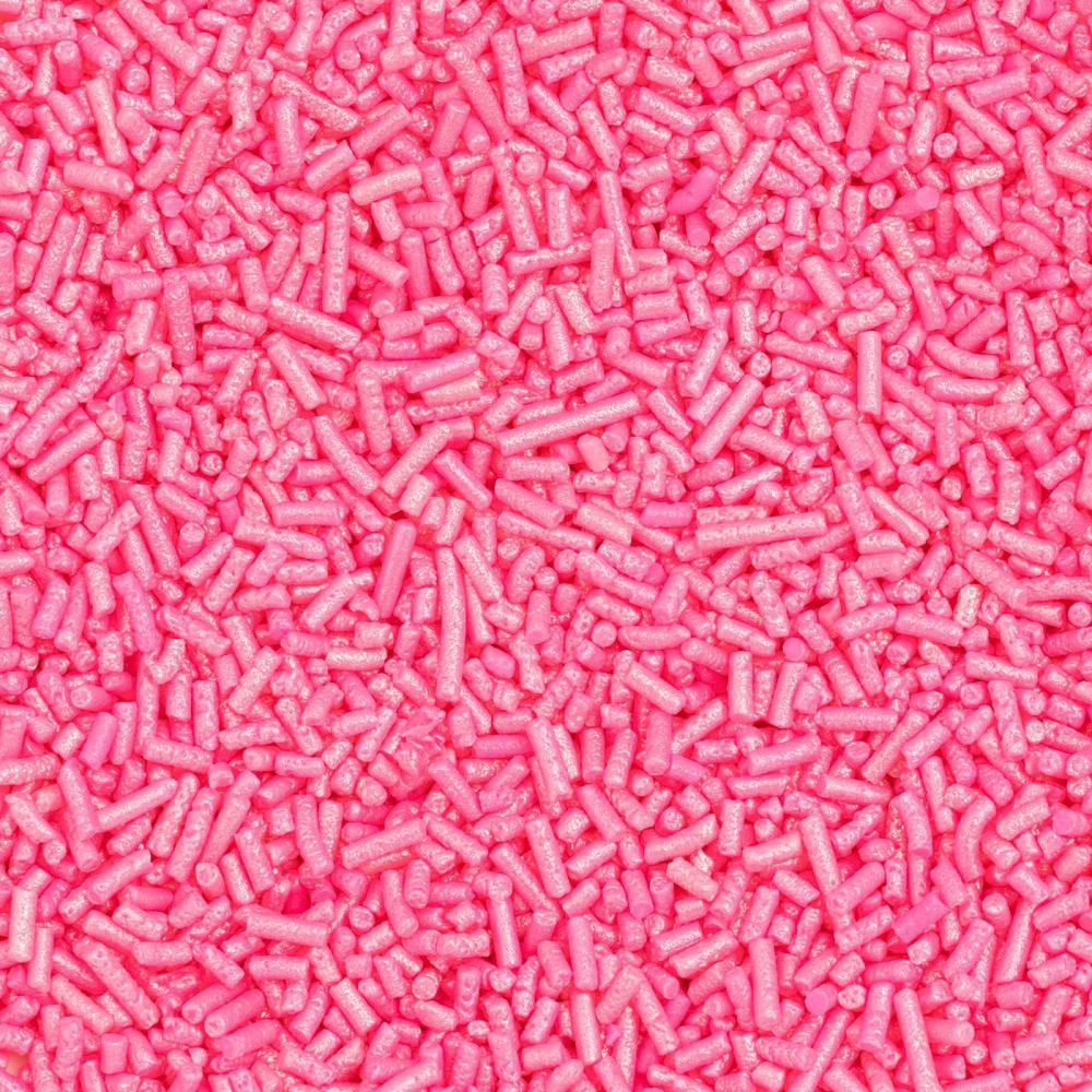 Decorations |  Pearlized Jimmies Sprinkles, 4oz. Light Pink Baking & Kitchen Decorations