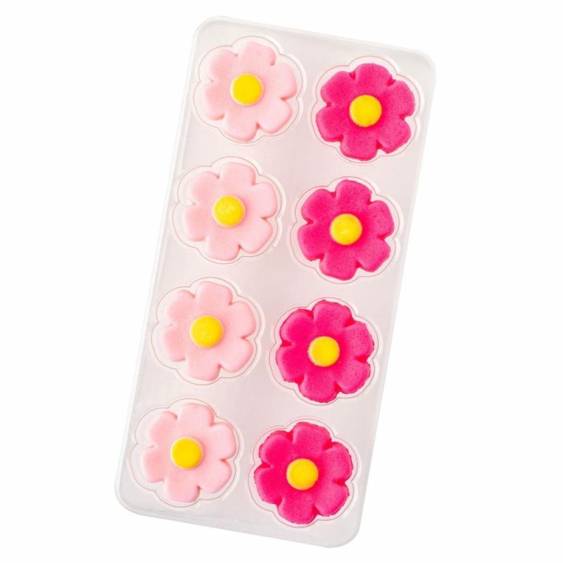 Decorations |  Pink & Yellow Flower Icing Decorations Baking & Kitchen Decorations