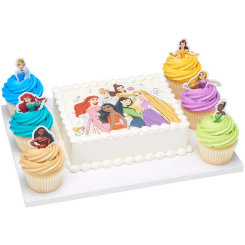 Decorations |  Princess Cupcake Decorating Pics Toppers 12 set Baking & Kitchen Decorations