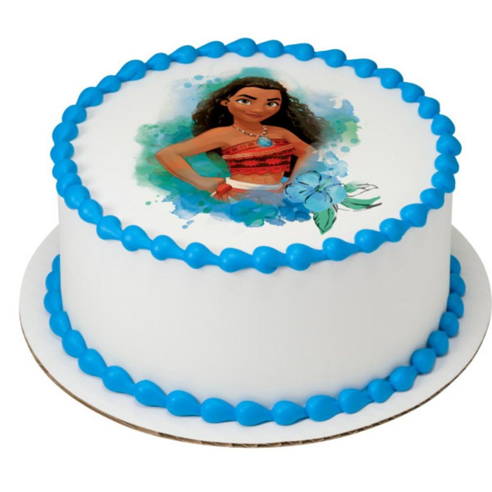 Decorations |  Princess Moana Edible Cake Topper Image – 7.5″ Round Baking & Kitchen Decorations