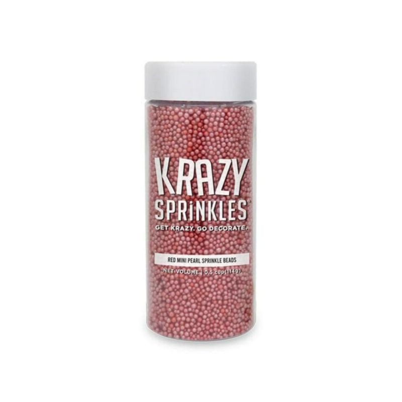 Decorations |  Red Pearl Mini Sprinkle Beads Baking & Kitchen Decorations