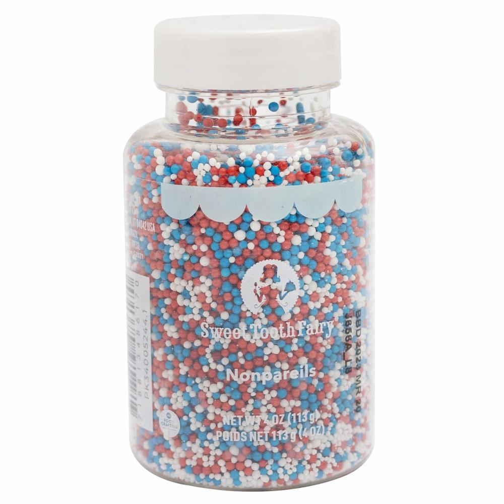 Decorations |  Red, White & Blue Nonpareils Baking & Kitchen Decorations