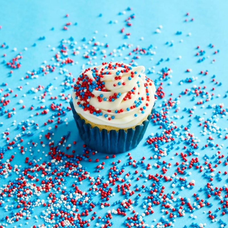 Decorations |  Red, White & Blue Nonpareils Baking & Kitchen Decorations