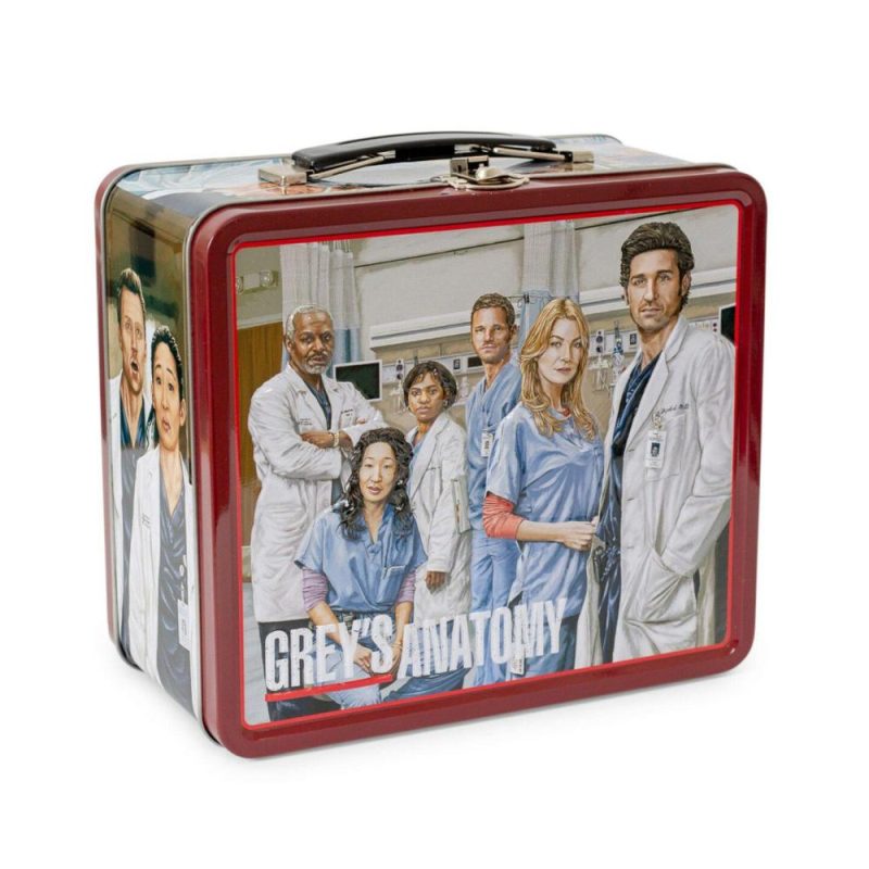 Kitchen Storage & Organization |  Grey’s Anatomy Cast Metal Tin Lunch Box Tote | 8 x 7 x 4 Inches Multicolor Baking & Kitchen Kitchen Storage & Organization