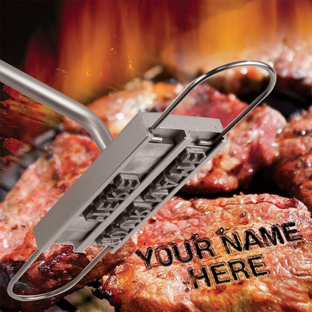 Kitchen Tools |  Custom BBQ Branding Iron with 60+ Letters Personalized Branding Iron Stamp for Meat Barbecue Steak Names Press Tool for Grilling Baking & Kitchen Kitchen Tools