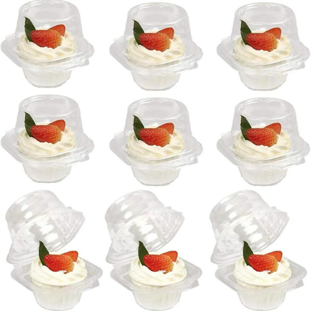 Packaging & Display |  50pcs Clear Plastic Individual Cupcake Containers Baking & Kitchen Packaging & Display