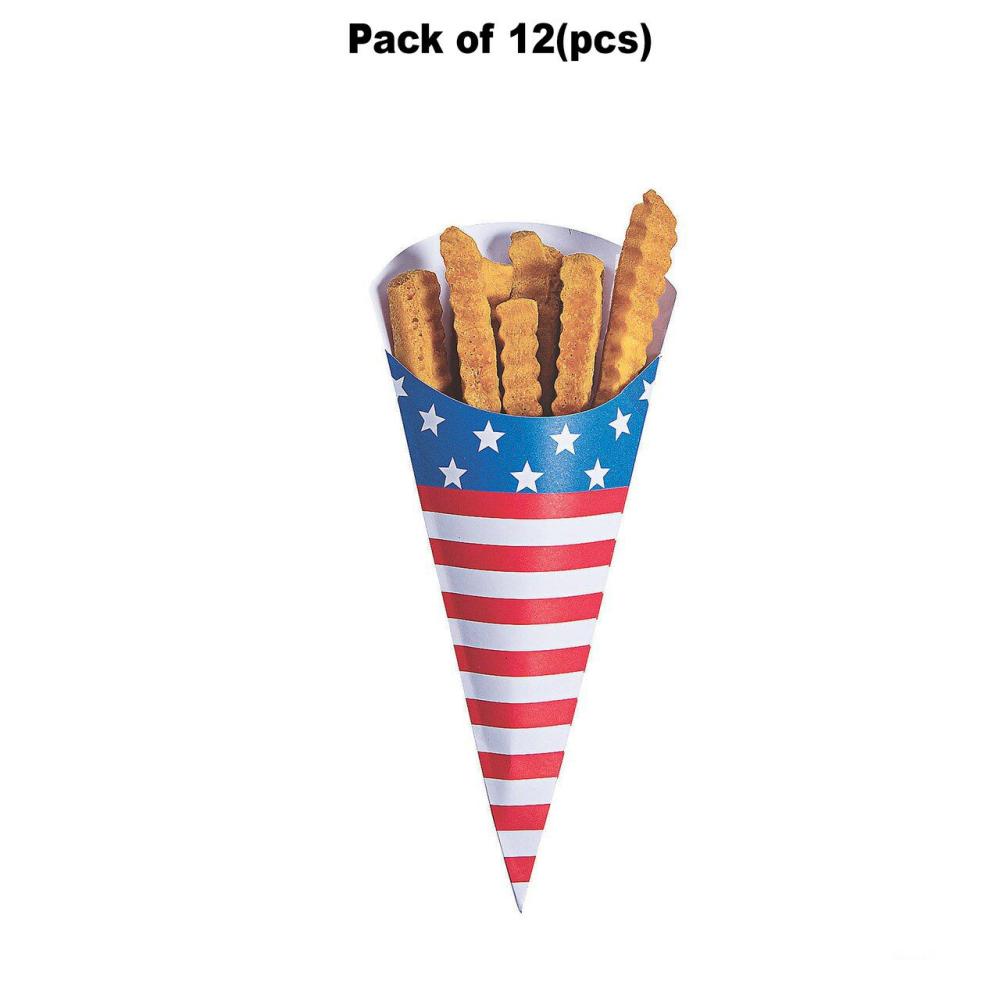 Packaging & Display |  Patriotic French Fry Holder Treat Bags – 12 Pc. Baking & Kitchen Packaging & Display