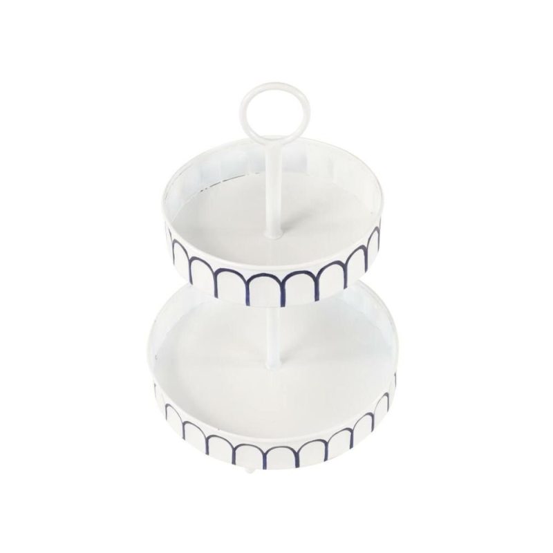 Packaging & Display |  White Iron Farmhouse 2 Tier Tray Cupcake Stand Baking & Kitchen Packaging & Display