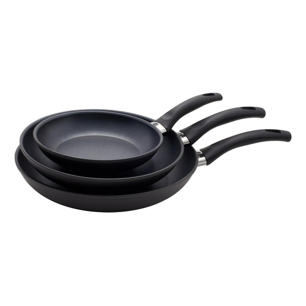 Bakeware & Cookware |  Arezzo by 3-pc Nonstick Fry Pan Set, Made In Italy Black Bakeware & Cookware Bakeware & Cookware