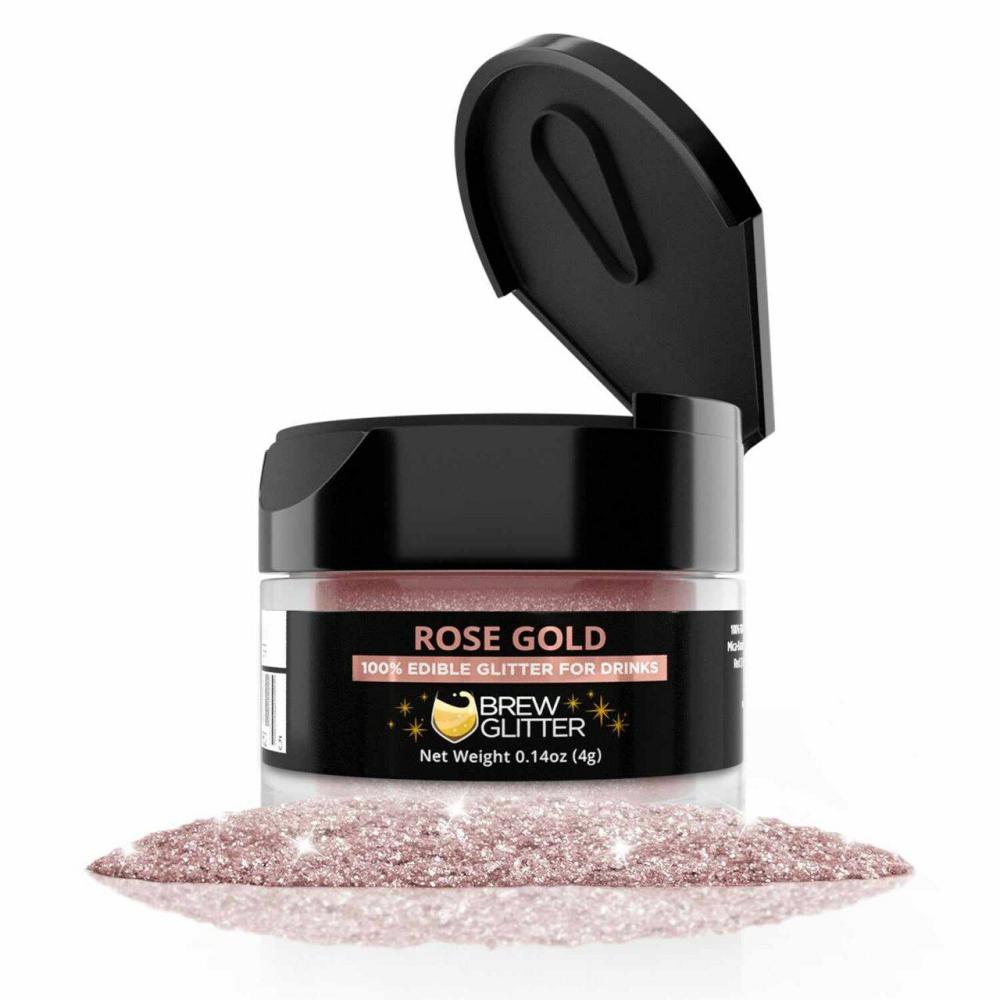 Decorations |  Rose Gold Edible Glitter Dust for Drinks Baking & Kitchen Decorations