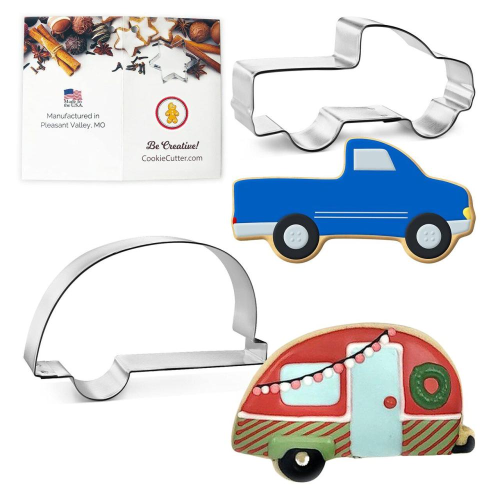 Decorating Tools |  Lets Go Camping! 2 Piece Set,  Tin Plated Steel, Handmade in the USA Baking & Kitchen Decorating Tools