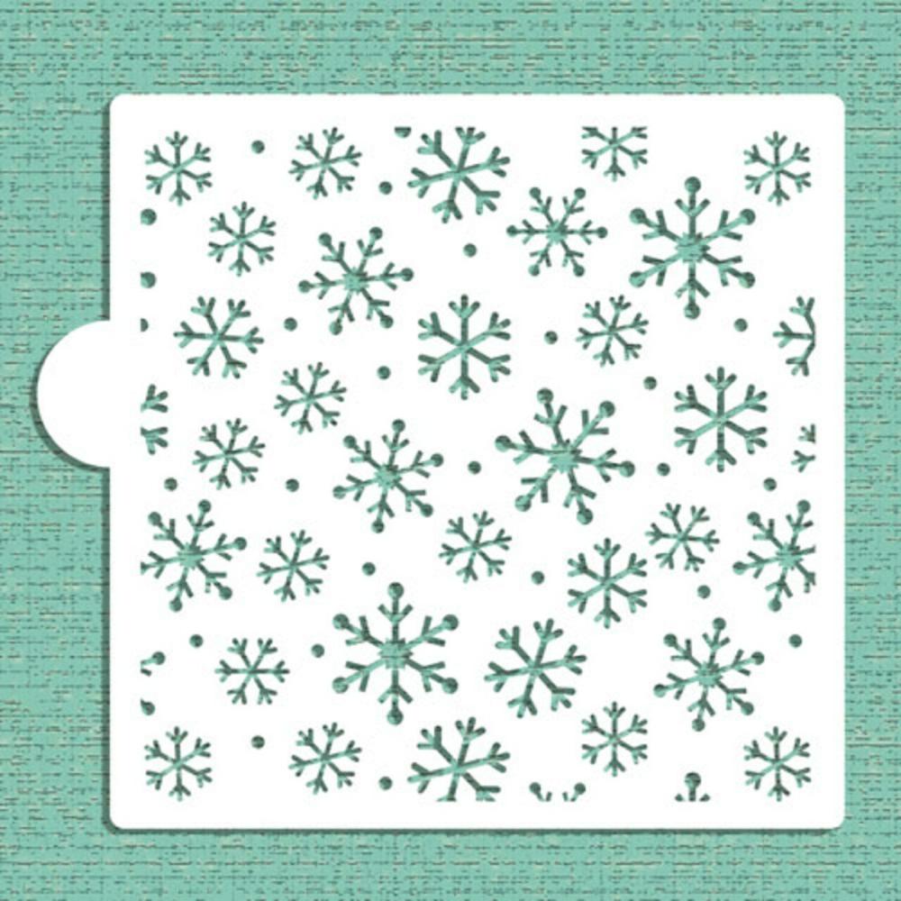 Decorating Tools |  Snowflakes Cookie & Craft Stencil | CM036 | Cookie Decorating Tools | Baking Stencils for Royal Icing, Airbrush, Dusting Powder | Craft Stencils for Canvas, Paper, Wood | Reusable Food Grade Stencil Baking & Kitchen Decorating Tools