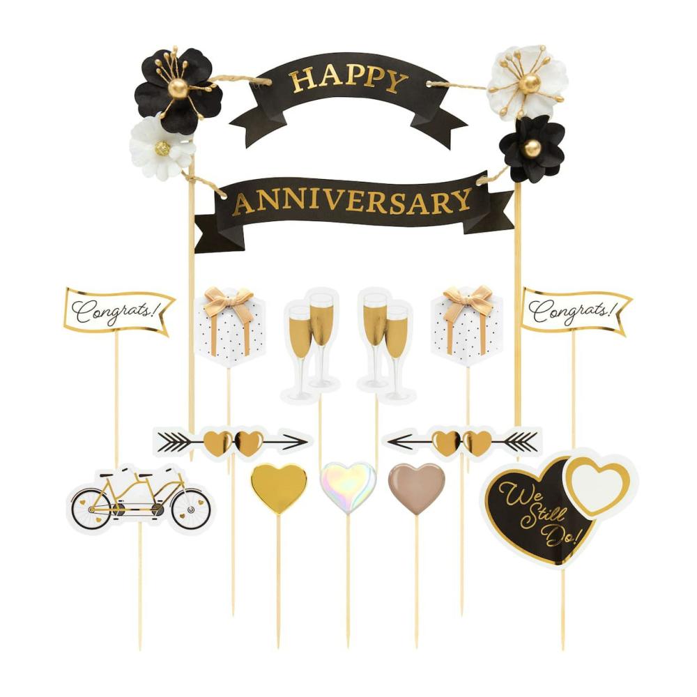 Decorations |  Happy Anniversary Cake Topper Set by Celebrate It™ Baking & Kitchen Decorations