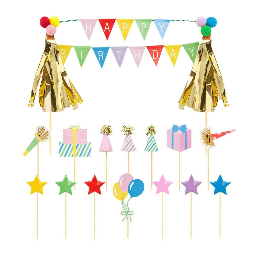 Decorations |  Happy Birthday Cake Topper Set by Celebrate It™ Baking & Kitchen Decorations