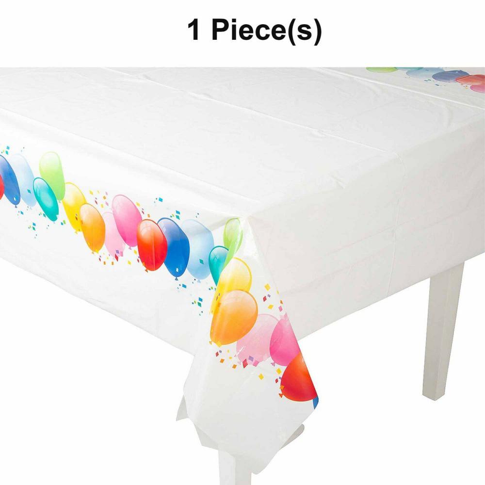 Packaging & Display |  54″ x 108″ Happy Birthday Balloon Party Plastic Tablecloth Baking & Kitchen Packaging & Display