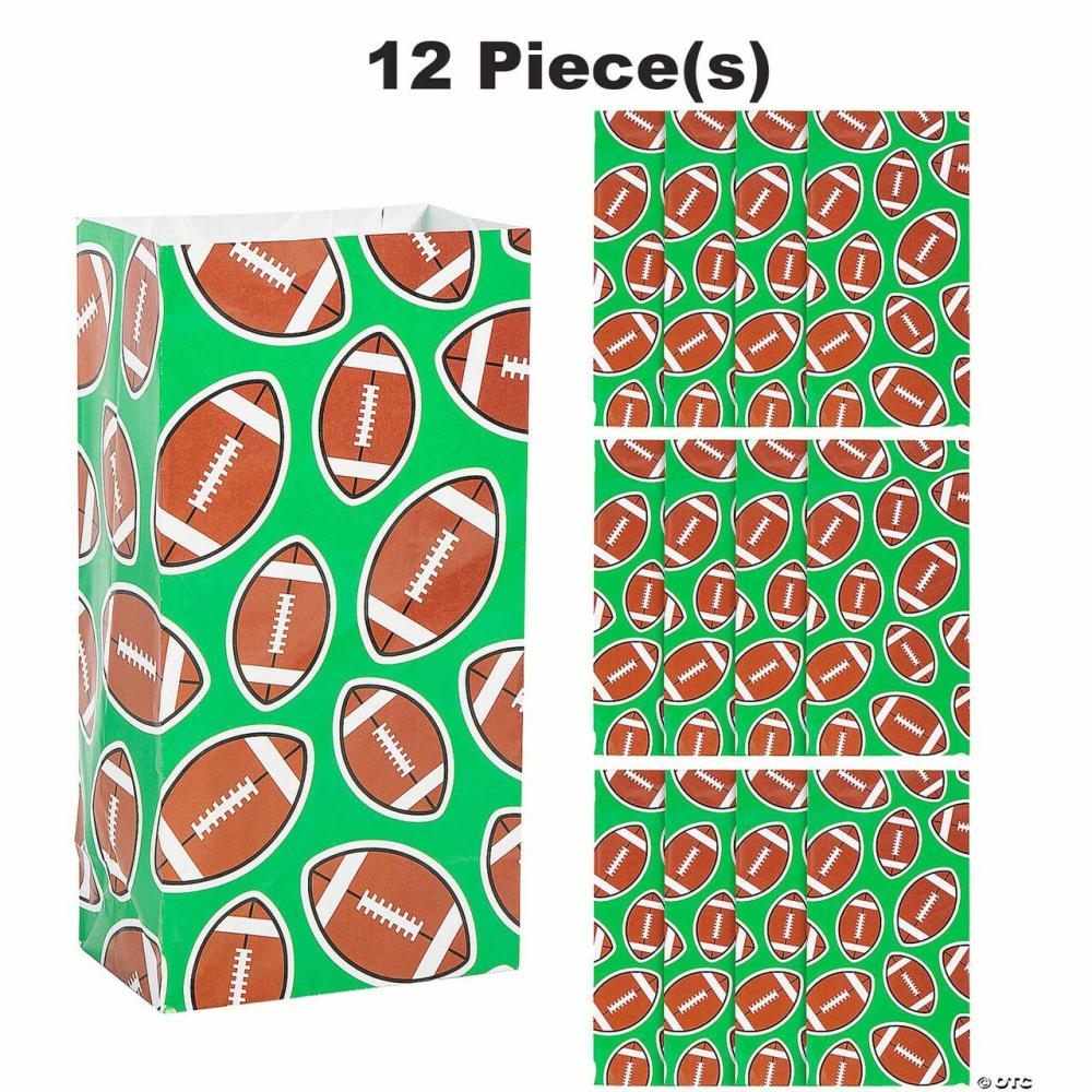 Packaging & Display |  Football Treat Bags – 12 Pc. Baking & Kitchen Packaging & Display